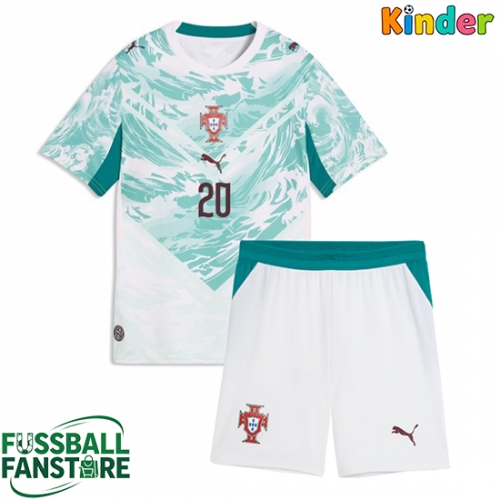 Portugal Joao Cancelo #20 Replik Auswärtstrikot Kinder WM 2026 Kurzarm (+ Kurze Hosen)